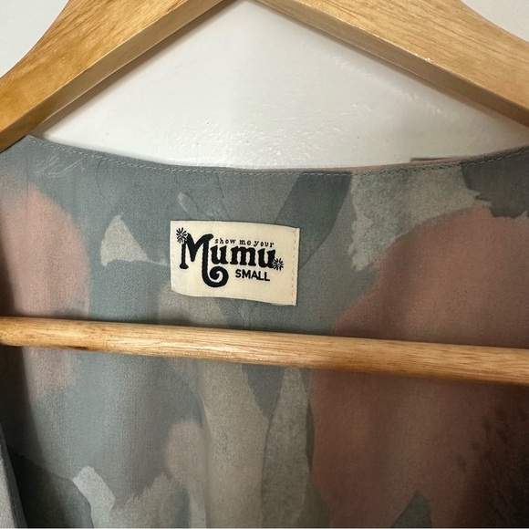 Show Me Your Mumu Jess Ruffle Midi Wrap Ruffle Dress Floral Sage Cocktail Small - Picture 8 of 13